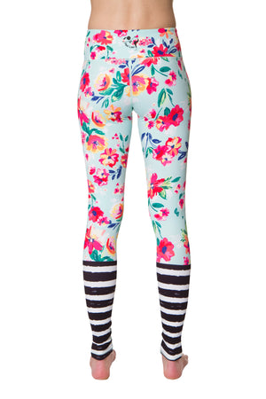 Floral and Stripe Flexi Yoga Leggings