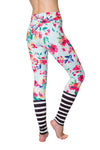 Floral and Stripe Flexi Yoga Leggings