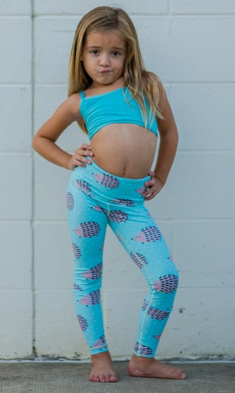 Happy Hedgehog Flexi Yoga Leggings - Kids