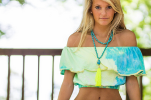 Neon Yellow Be Bold Druzy Malall