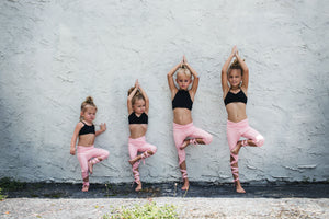 Coral Pink Flexi Dancer Leggings - Kids