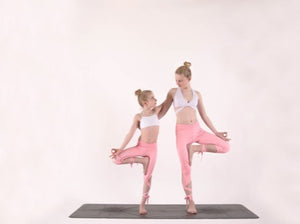Coral Pink Flexi Dancer Leggings - Kids