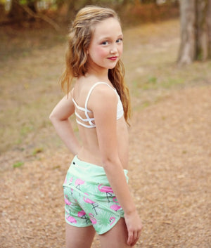 Flexi Jogging Shorts for Kids - Flamingo (for kids and pre-teens)