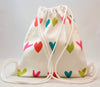 Wet Bag - White with Hearts Design