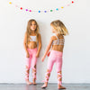 Coral Pink Flexi Dancer Leggings - Kids