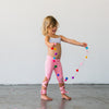 Coral Pink Flexi Dancer Leggings - Kids