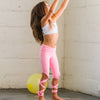 Coral Pink Flexi Dancer Leggings - Kids
