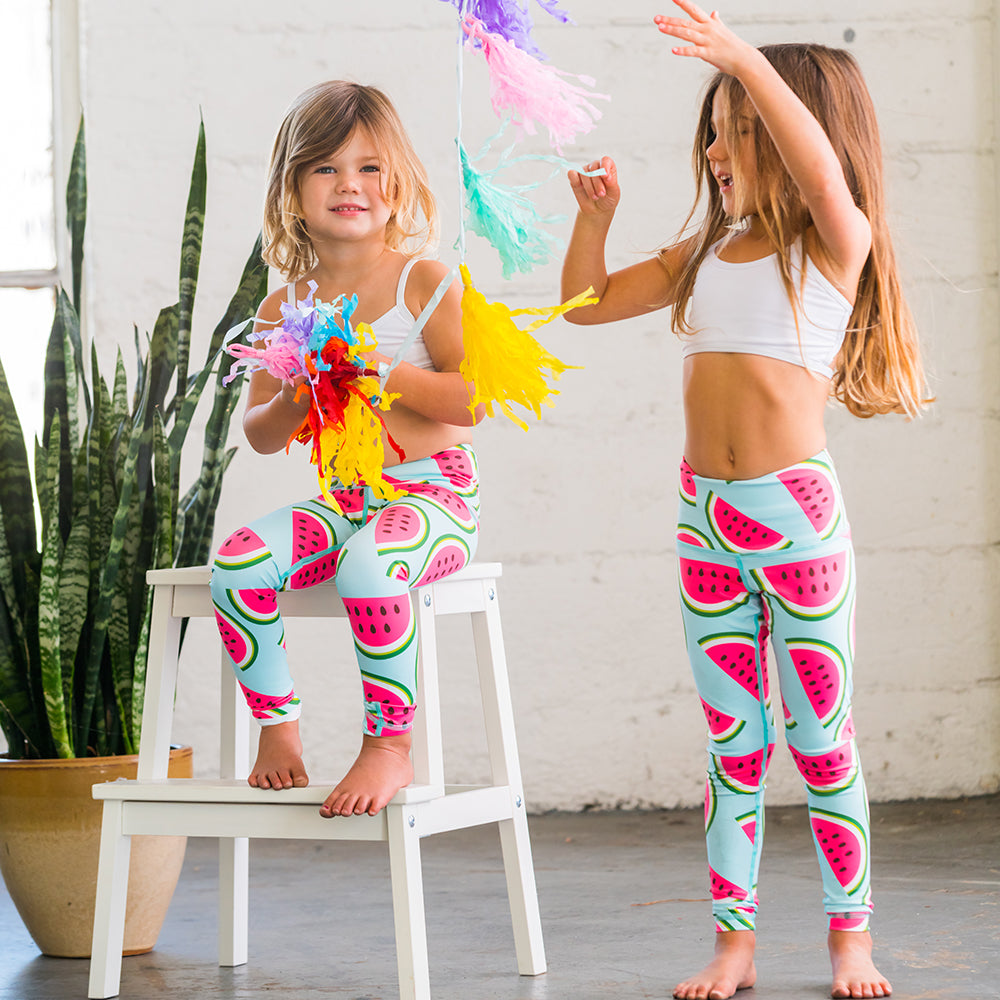 Watermelon Flexi Yoga Leggings - Kids – Mimi Fitwear