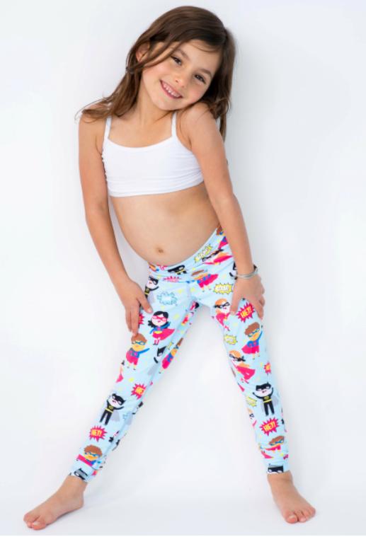 Mini Super Hero Flexi Yoga Leggings - Kids