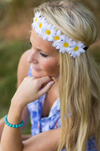 White Daisy Flower Headband - Adult and Mini Sizes